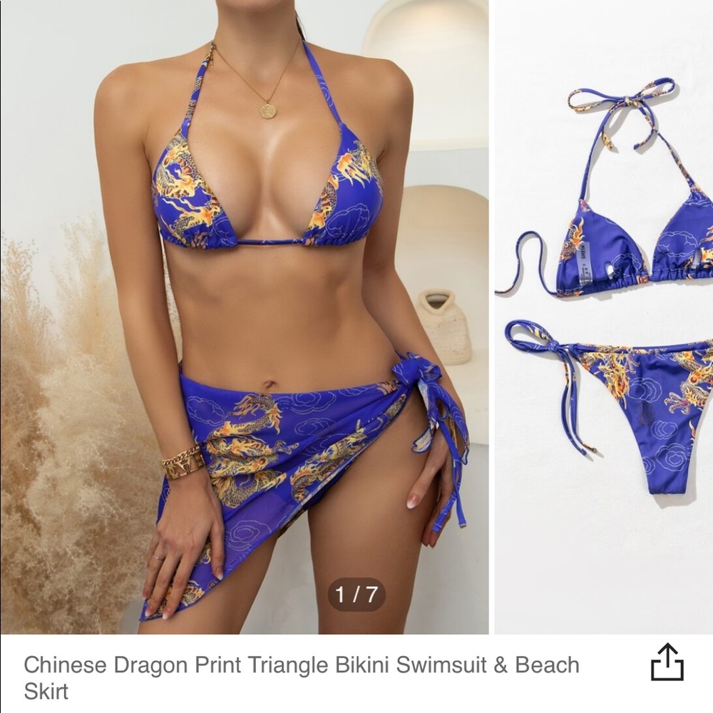 Bikini with beach skirt